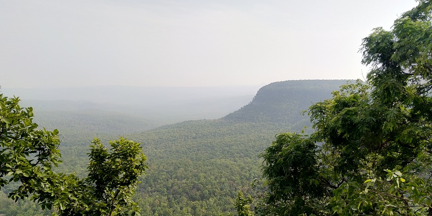 View of the forests of Udanti Wildlife Sanctuary in Gariyaband District, Chhattisgarh.