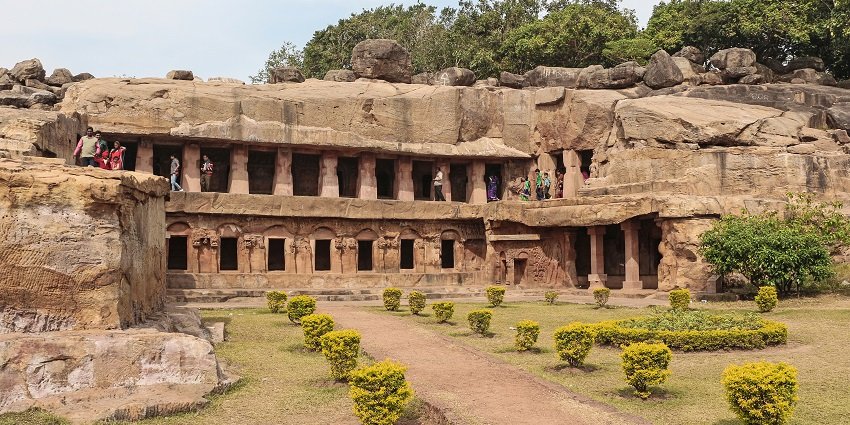 Entrance of Rani Gumpha in Udayagiri Caves - offbeat places near Puri