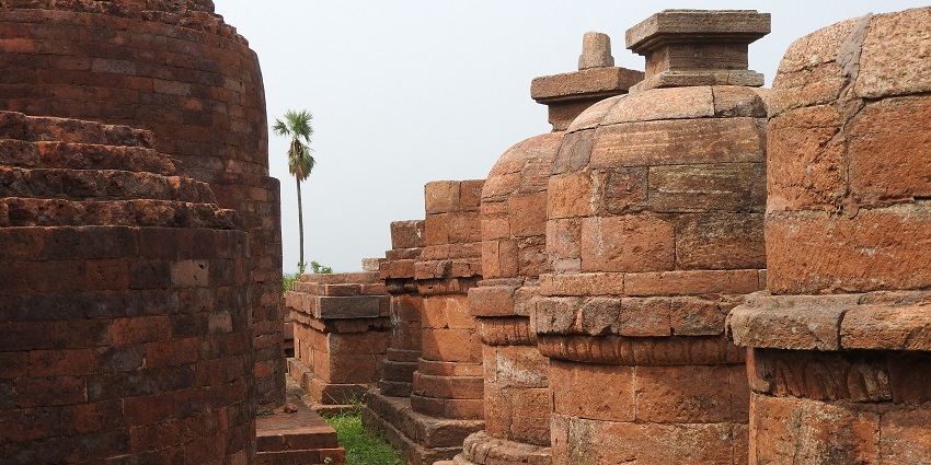 The giant Stupas at Udaygiri Monastery, a probable burial site in Jajpur district, Odisha.