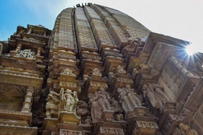 An image of the exterior of the Varaha Temple, showcasing the beautiful walls of the temple.