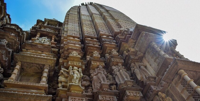 An image of the exterior of the Varaha Temple, showcasing the beautiful walls of the temple.