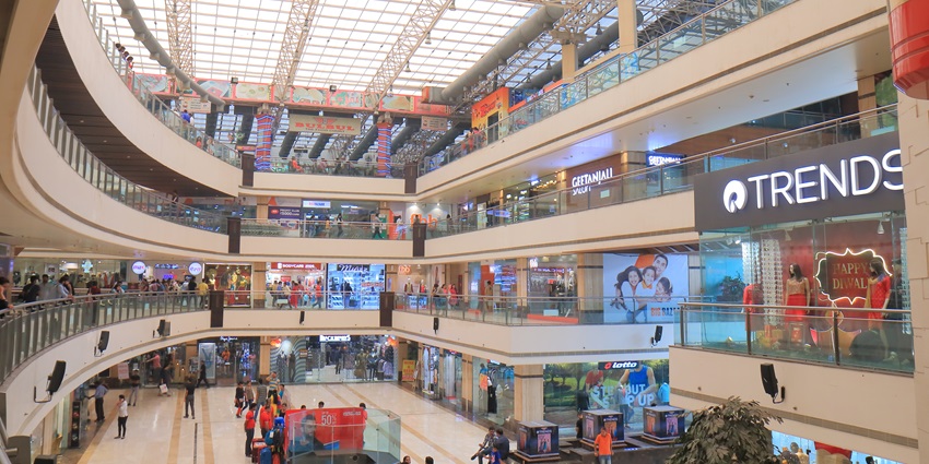 VR Mall in Surat is a modern retail space featuring national and international brands, food courts, and a cinema