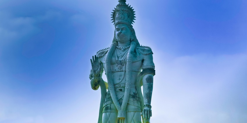 Vadnagar Hanuman Temple in Gujarat features traditional architecture with ancient origins.