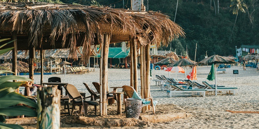 Enjoy a panoramic view of the sea and nature on your visit to peaceful Vagator Beach.