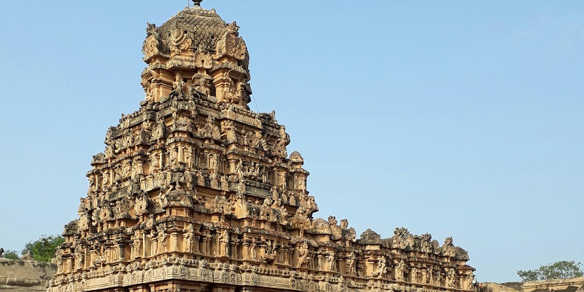 The Vindhyavasini Temple with detailed carvings and ornate sculptures showcasing traditional architectural elements