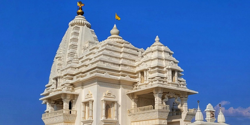 Mata Lal Devi Temple with mirrored interior walls is one of the scenic tourist attractions in Amritsar