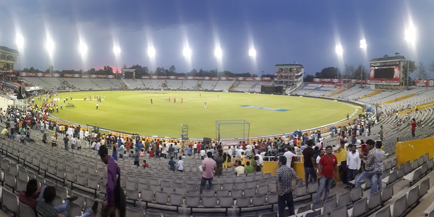 Aerial view of Punjab Cricket Association IS Bindra Stadium - explore this places for best things to do in Mohali