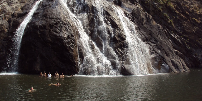 Dudhsagar Waterfalls in Goa is one of the best things to see in Goa in July