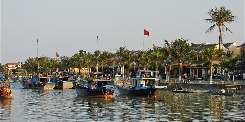 The ancient town of Hoi An, a UNESCO World Heritage site, shot taken from the top.