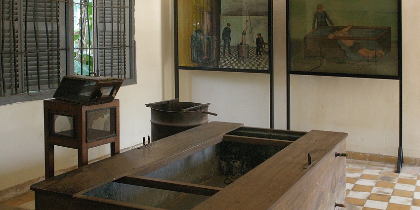 Snapshot of the office room from the tuol sleng genocide museum in Cambodia