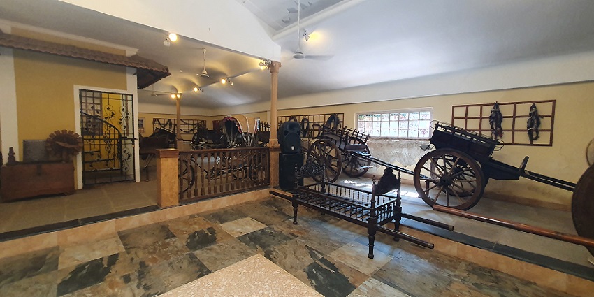 Goa Chitra Museum displays vehicles, instruments, artefacts, tools, and more.