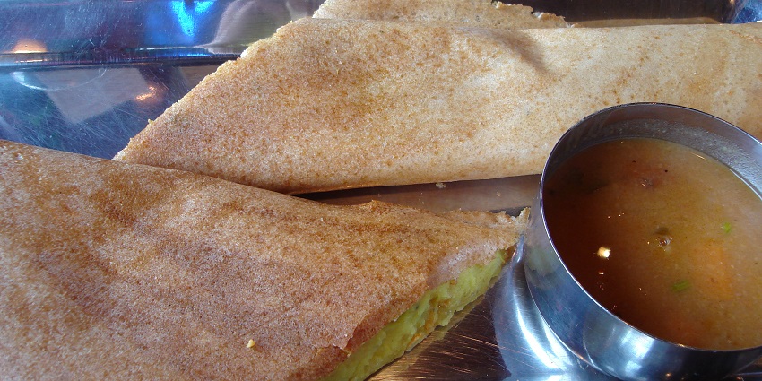 Savour a delicious plate of Mysore masala dosa, which is the famous food of Mysore, Karnataka