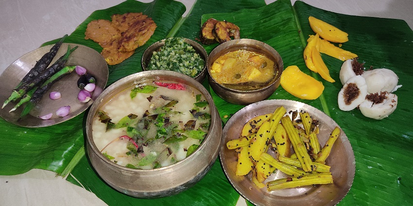 A traditional Odia thali, served at different local restaurant and eateries