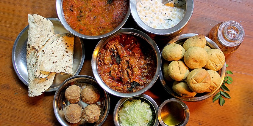 A special Madhya Pradesh thali showcasing local cuisine for visitors