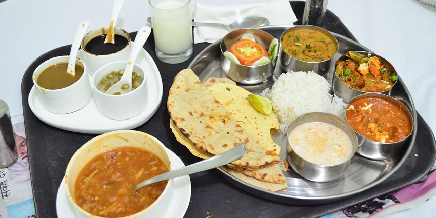 Snapshot from the inside of the beautiful restaurant in the scenic setting of Tirupati