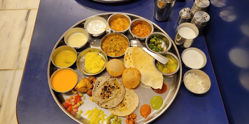 Authentic Gujarati thali served at the restaurants and eateries nearby