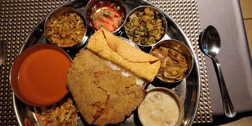 Famous goan thali offering authentic flavours served at the restaurants nearby