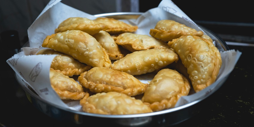 Traditional Indian sweet Gujiya, showcasing local culinary delights.