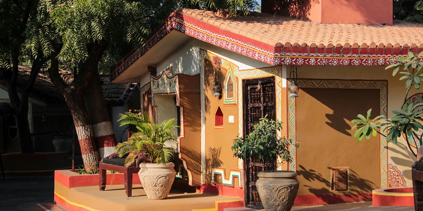 An image of enjoy authentic Rajasthani cuisine at local eateries near the sanctuary.