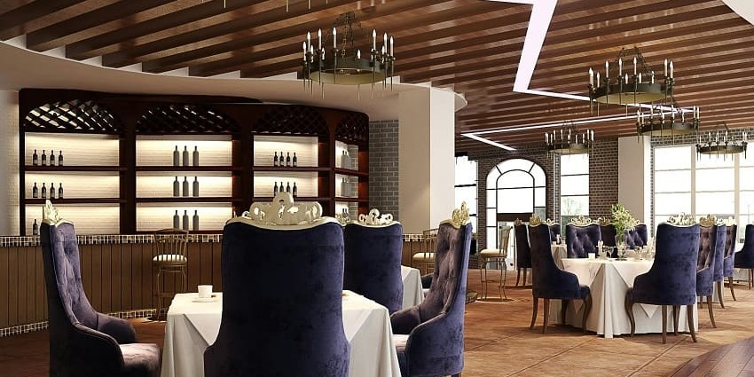 Snap from the inside of a beautiful restaurant in the scenic setting and comfortable accommodation.
