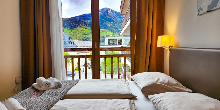 An image of a hotel room, an accommodation near the Chitika Wildlife Sanctuary.