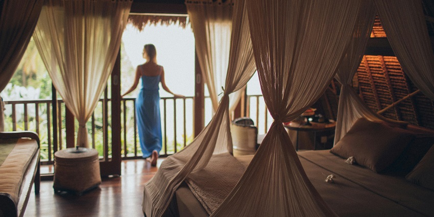 An image of a hotel room, an accommodation near the iconic Nurpur Fort, Himachal Pradesh.