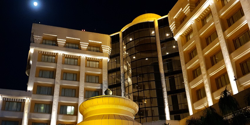 A luxury hotel in Bhubaneswar with modern amenities, suitable for visitors to Nandankanan Zoo