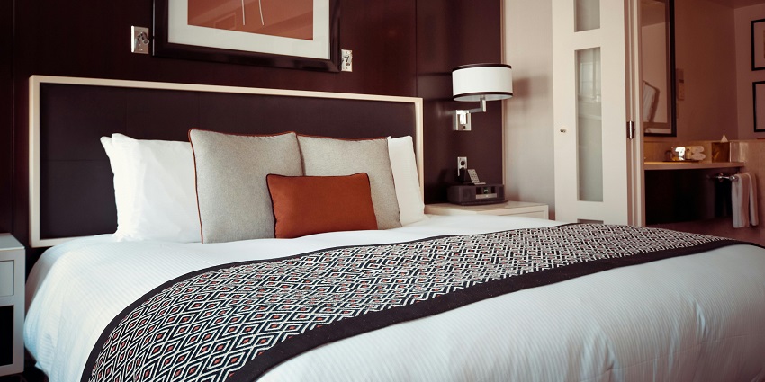 Inside of a hotel room similar to the accommodations in Balaghat town where you can stay when visiting here