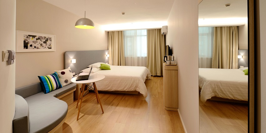 Snapshot from the inside of a hotel room, beautifully decorated and tranquil setting