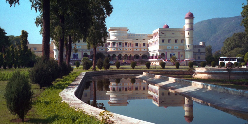 Hotel Sariska Palace, a former Maharaja's hunting lodge, located in Sariska Tiger Reserve.