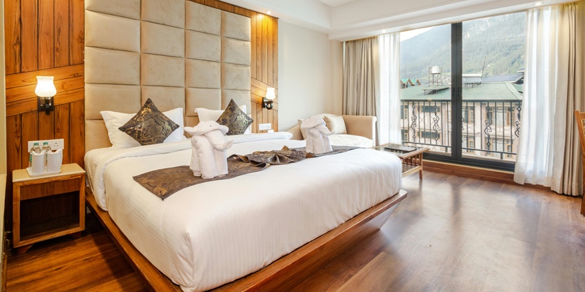 Hotel room, like the ones available near the sanctuary for the visitors to stay at.