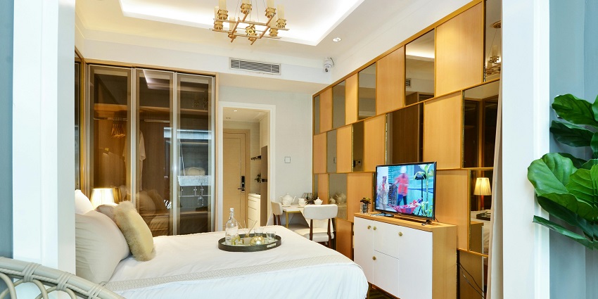 An image of a hotel room, an accommodation near the Kolleru Wildlife Sanctuary.
