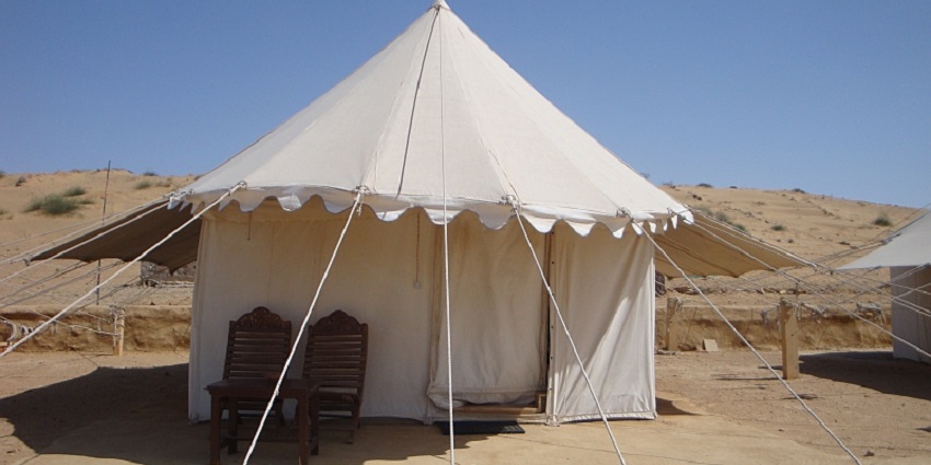 Scenic view of Rawla Resort near Sam, Jaisalmer, showcasing the desert landscape and natural ambience