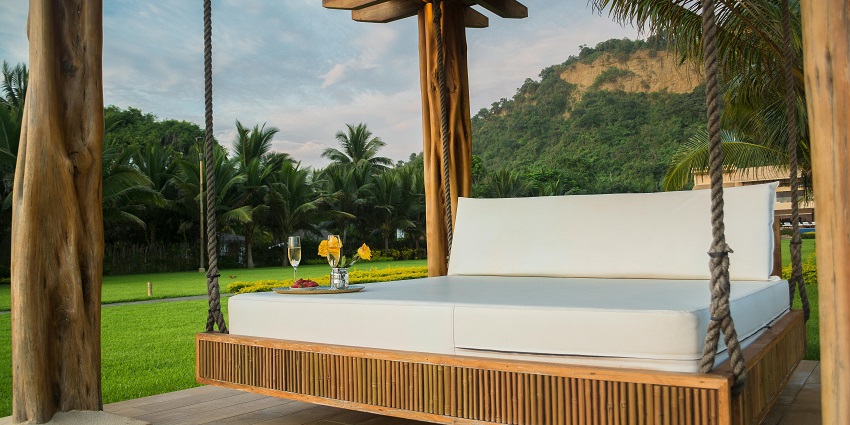 Beautiful scenic image from the inside of the cosy resort vizag in Andhra pradesh