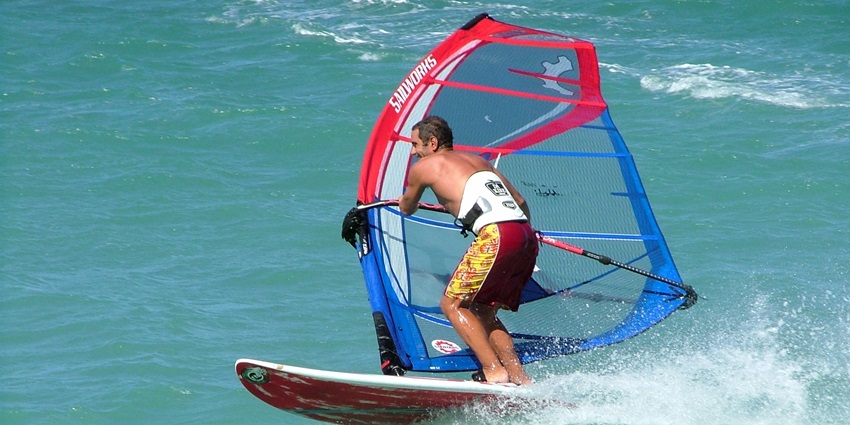 Windsurfing is one of the top water sports in Goa in September which is popular.