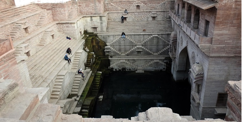 Toorji's Stepwell in Jodhpur, a water reservoir with intricate carvings and architecture.