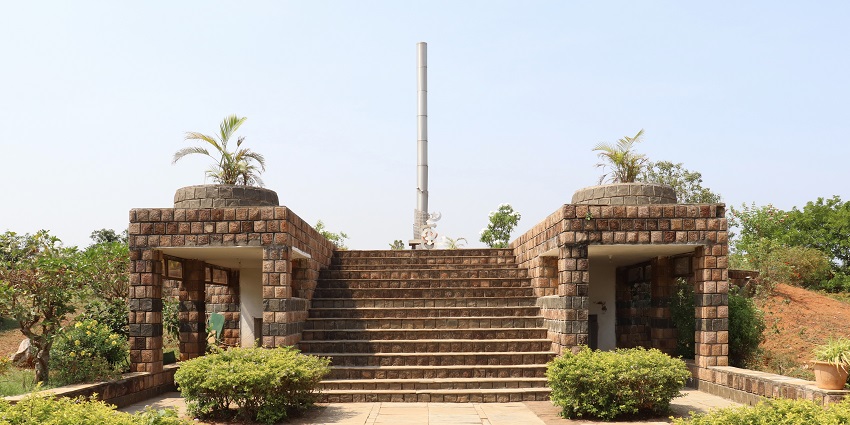 Yoga center located on Kailasagiri, offering a serene environment with panoramic views