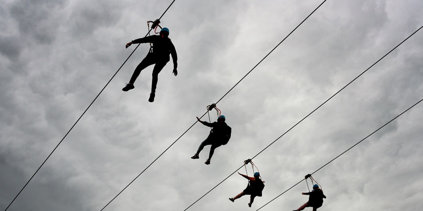 Image of Zipline activity in Colva beach - best for thrilling adventure lovers