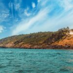 An image of the serene Baga Beach which is one of the popular tourist attractions in Goa.