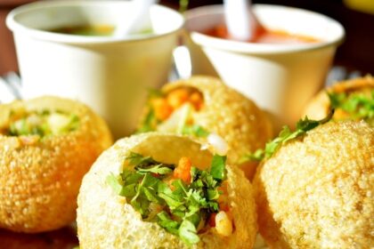 Pani puri is one of the most popular on the list of best street food in Chandni chowk