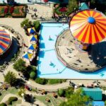 An image showing the bird eye view of a water park in Shimla, featuring fun and a cosy atmosphere