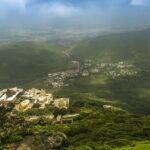 Girnar Jain Temples of 11th century seen around Girnar Wildlife Sanctuary.