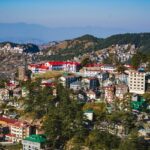 View of mountains and house on top of the hills - Shimla is one the best hill stations near Chandigarh