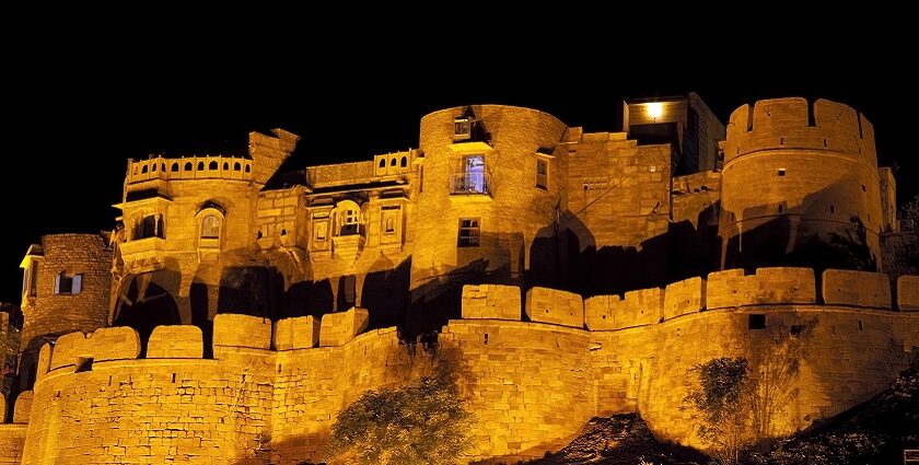 Jaisalmer nightlife offers vibrant landscapes, rolling hills, and a clear sky