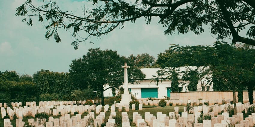 snapshot taken from the graveyard, a historic burial ground in Ajmer
