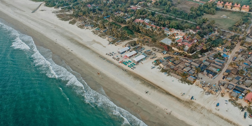 This beach offers the perfect coastal getaway for nature lovers visiting this temple