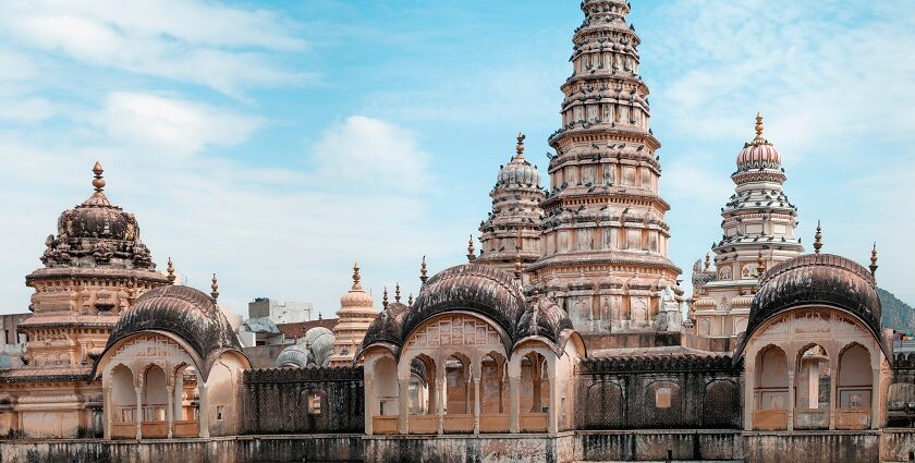 View of a temple in Pushkar, one of the best places to visit near Jaipur for weekend