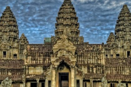 An image of Stone Gates in Angkor Wat Temple, one of the things to do in Cambodia.