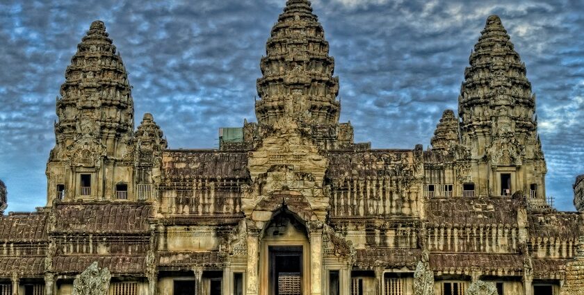 An image of Stone Gates in Angkor Wat Temple, one of the things to do in Cambodia.