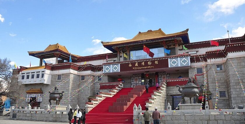 View of the Tibet museum, one of the best places to visit for culture enthusiasts